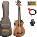 Oscar Schmidt Comfort Series Bass Ukulele, OUB800K,Flame maple top, back and sides, Deluxe Bundle, OUB800K CABLE
