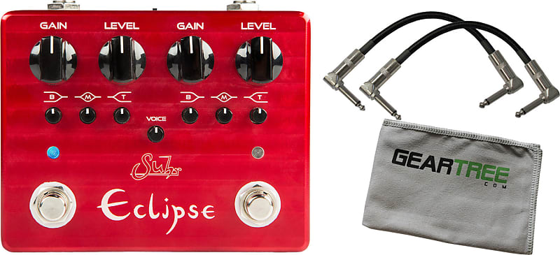 Suhr Eclipse Dual Channel Overdrive Distortion Pedal Bundle w/ 2 Cables and  Cloth | Reverb