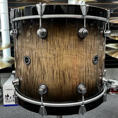 DW DWe 5pc with Cymbals - Candy Black Burst Over Curly Maple image 9
