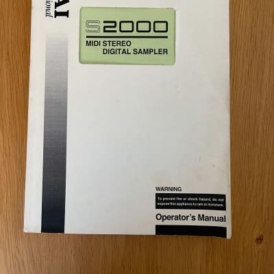 Akai S2000 Original User Manual