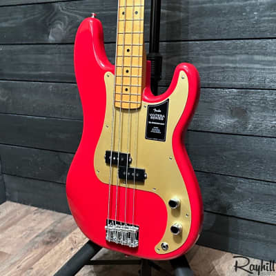 Fender Vintera '50s Precision P Bass MIM 4 String Electric Bass Guitar Dakota Red image 3