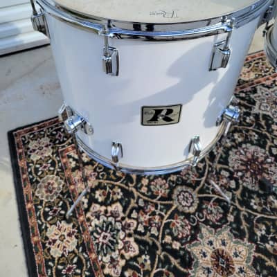 Vintage 1976 Rogers Big R Londoner 5 PC Drum Shell Pack 13/14/15/18/24 - New England White (147-1) image 5