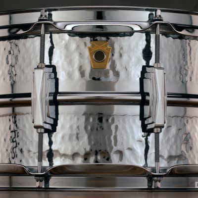 LUDWIG 14 X 6.5 LM402K HAMMERED SUPRAPHONIC SNARE DRUM, CHROME image 5
