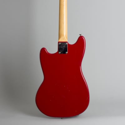 Fender  Musicmaster Solid Body Electric Guitar (1971), ser. #313168, black chipboard case. image 2