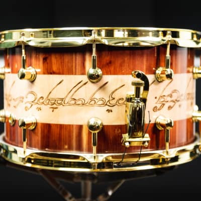 HHG Drums Lord Of The Rings Cedar/Maple Stave Snare, Ultra High Gloss image 3