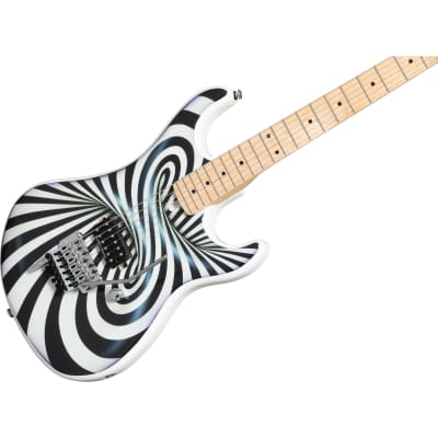 Kramer The 84 Custom Graphics "The Illusionist" EVH D-Tuna Electric Guitar (with Gig Bag) image 3