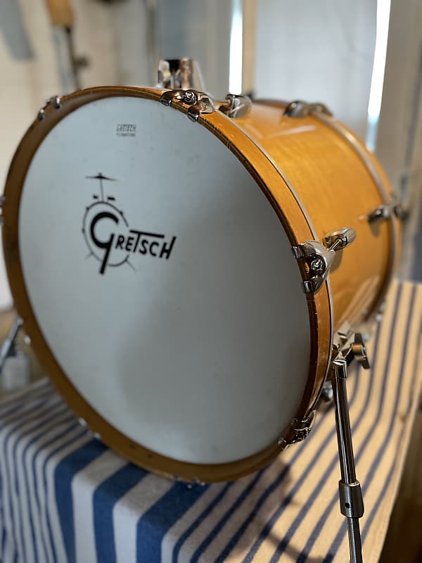 Gretsch 20x14 bass drum 198586 Natural maple gloss lacquer Reverb