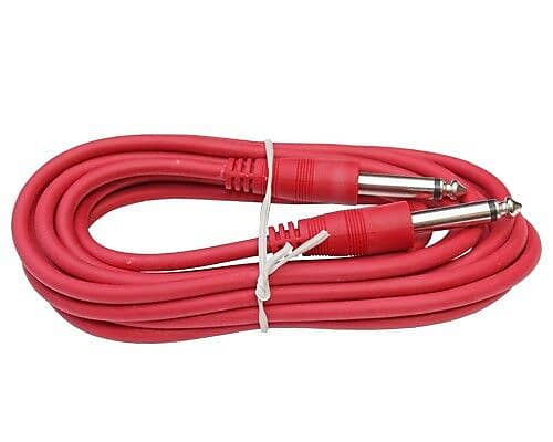 6 Ft Foot Red 1/4 Ts Mono Guitar To Amp Effects Fx Pedal Patch Cable Cord - Red image 1