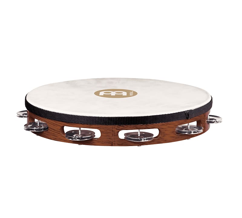 Meinl TAH1-AB 10" Traditional Wood Tambourine w/ Single Row Steel Jingles image 1