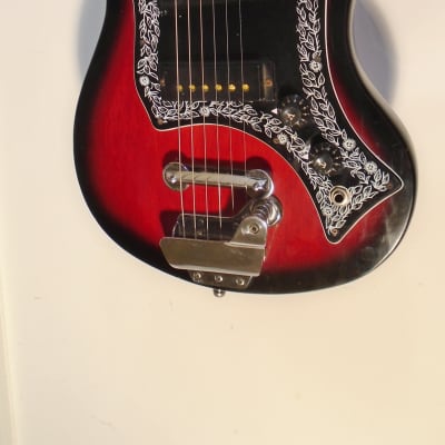 Hondo Teisco-Like Copy Mini-Guitar  - Early 70's  - Burst image 5