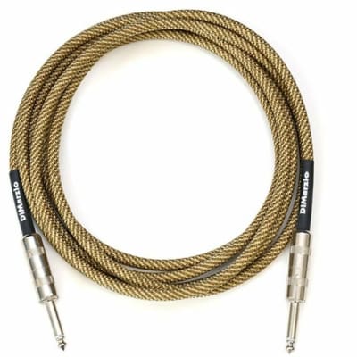 DiMarzio 10' Overbraided Instrument Cable - VINTAGE TWEED, EP1710SSVT for sale