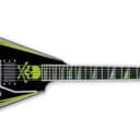 ESP ALEXI 600 LTD Alexi Laiho Signature Electric Guitar (Black with Lime Green Pinstripe & Skull) (Used/Mint)