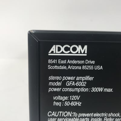 Adcom GFA-6002 2-Channel Power Amplifier image 7