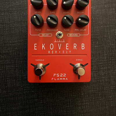 Flamma FS22 Ekoverb Guitar Dual Reverb and Delay Pedal Red