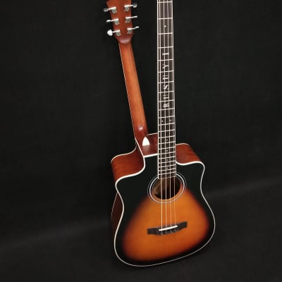 4 Strings Bass /6 Strings Acoustic Double Sided, Double Cutaway Busuyi Double Neck Guitar With Tuner 4 Ports image 2