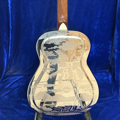 Ozark Resonator Guitar Thin Metal Body With Pick Up Nickel/ Steel image 2