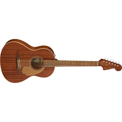 Fender Sonoran Mini Acoustic Guitar w/ Gig Bag, Walnut Fretboard, All Mahogany image 3