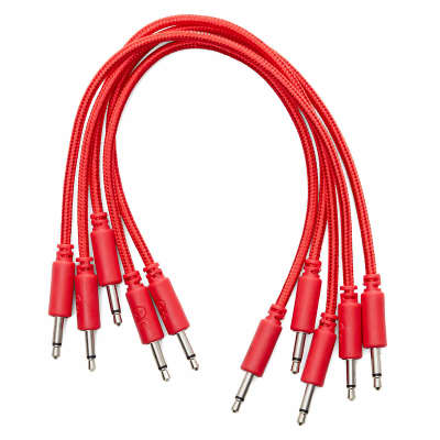 Erica Synths Braided & Soft Eurorack Patch Cables 20 cm (5 pcs) (Red) [Three Wave Music] image 2