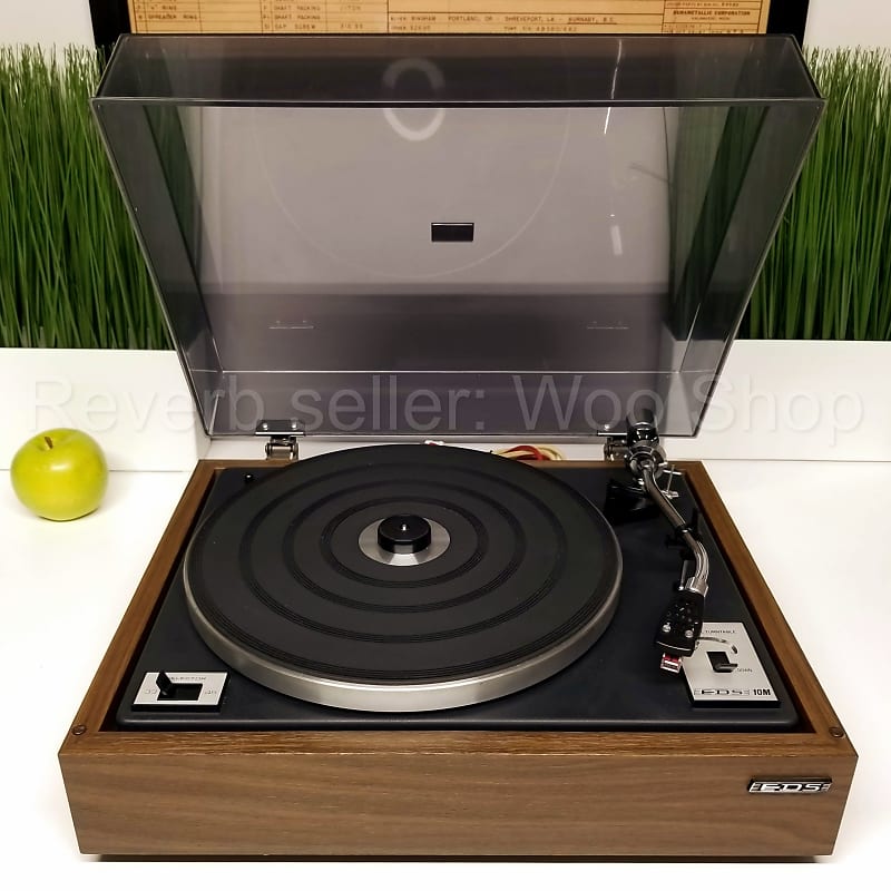 EDS EDS-10M Manual Turntable w/ ADC PSX-20 Cartridge, NEW BELT, Wood Veneer  			
