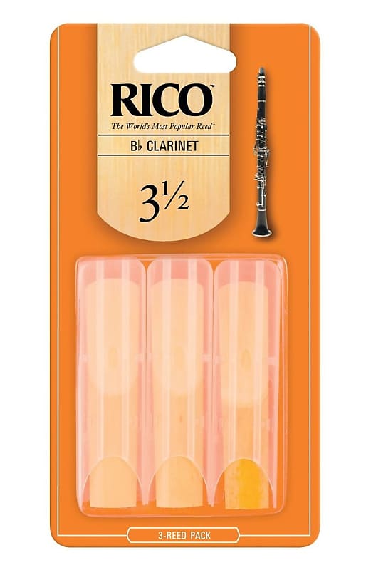 Rico by D'Addario #3.5 Bb Clarinet Reeds - 3 pack image 1