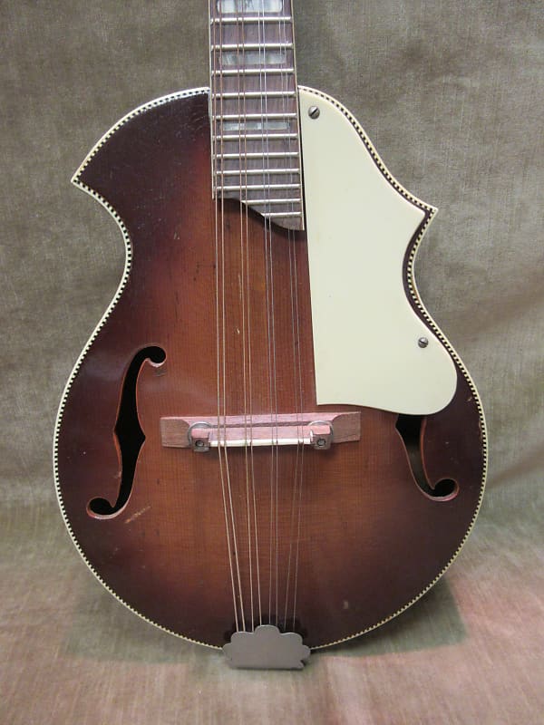 1950's Kay KM 70 8 String Mandolin Sunburst Great Shape Loud ! Pro Set Up Free US Shipping! image 1