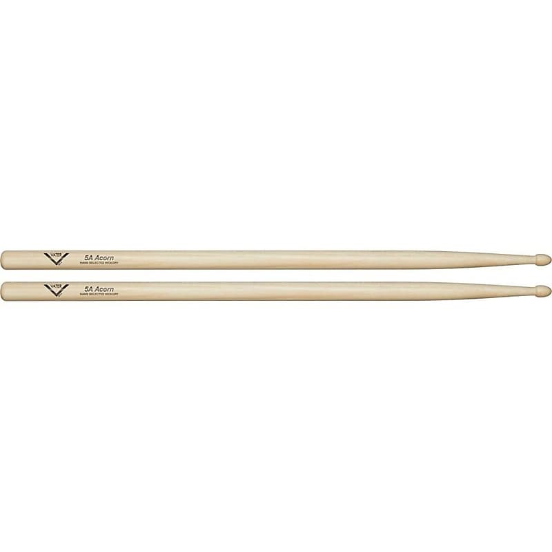 Vater VH5AAW 5A Hickory Acorn Tip Drum Sticks (Pair) image 1