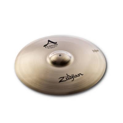 Zildjian 19" A Custom Medium Crash Brilliant Finish Cymbal Pack +Shirt & VF Sticks Authorized Dealer image 2