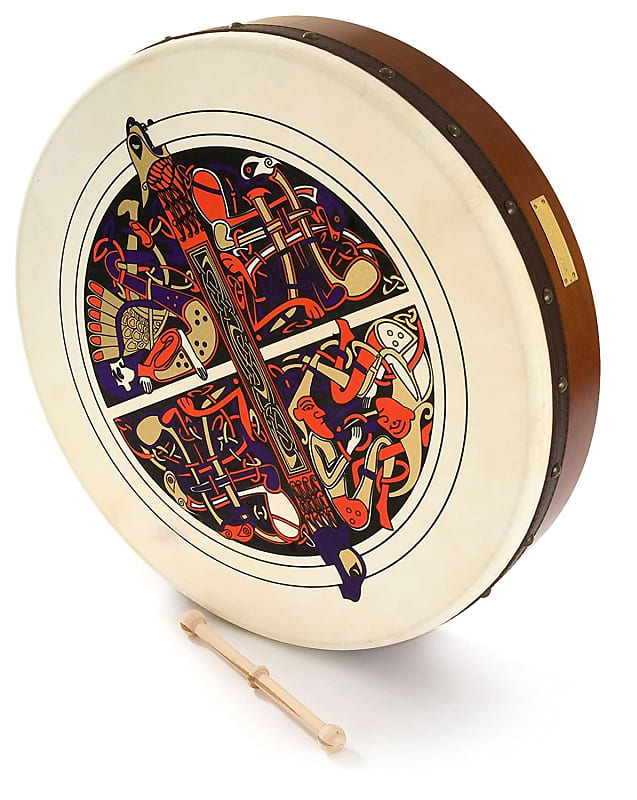 Crescendo Music Percussion Waltons 15u2033 Bodhran Plain Goat Skin