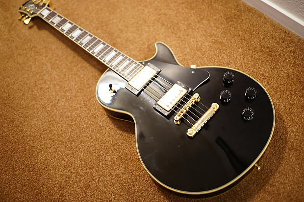 Epiphone Gibson Les Paul Custom Ebony Mik Korea 1993 Bound