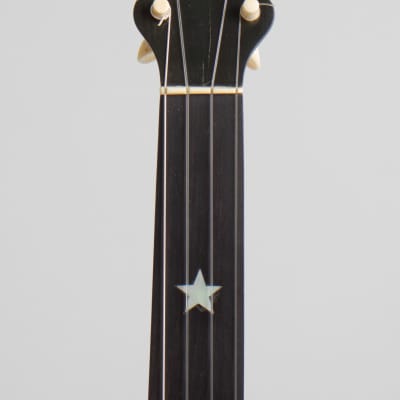 J. E. Dallas  Concert Fretless 5 String Banjo,  c. 1890, ser. #1896, black gig bag case. image 5