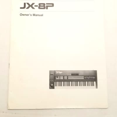 Roland JX-8P Analog Synth Keyboard - ORIGINAL OWNER'S MANUAL