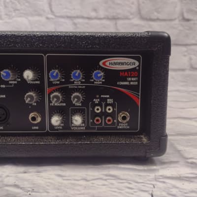 Harbinger HA120 4-Channel Powered Mixer w/ Speakers image 5