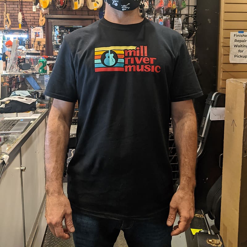 Mill River Music T-Shirt 1st Edition Main Logo Unisex Black 3XL