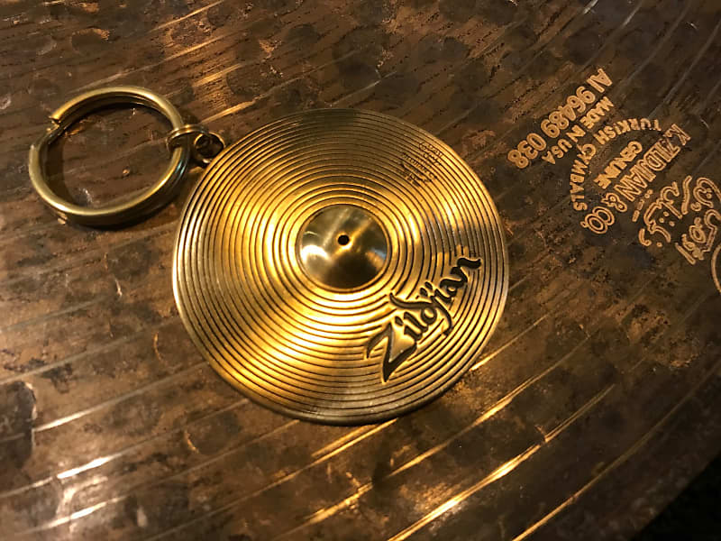 Zildjian Cymbals ZKEYCHAIN Cymbal Keychain Metal 2 in. Cool Drummer Gift image 1