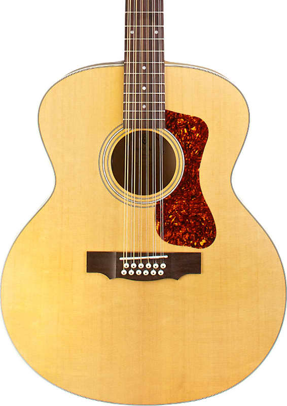 Guild F-2512E Maple 12-String Jumbo Acoustic-Electric Guitar, Natural image 1