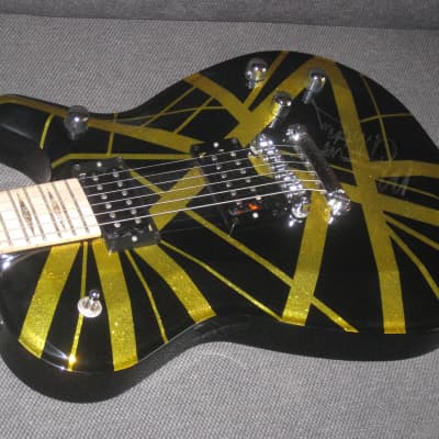 GMP Roxie Tribute EVH sparkle guitar with stripes, hand-made in San Dimas, Ca...Seymour Duncan pups image 6