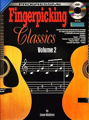 Learn How To Play Guitar - Fingerpicking Classics Vol 2 - Music Book & CD - - G7 X- image 1