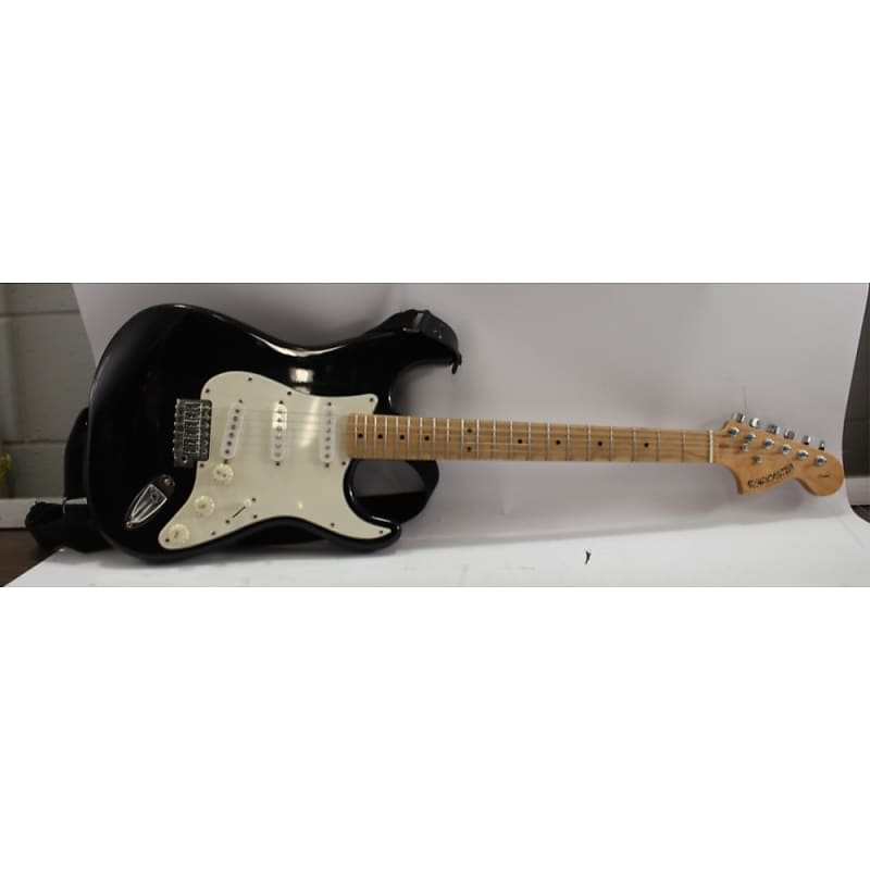 Fender Starcaster Electric Guitar Black and White Tested Reverb