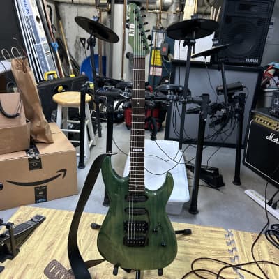 ESP LTD Mirage 1996 guitar MIJ- Swamp ash green image 4