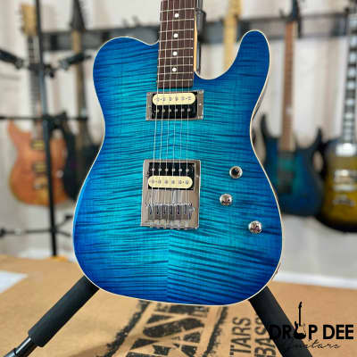 Schecter USA Custom Shop PT Custom Electric Guitar w/ Case-Trans Sky Blue image 4
