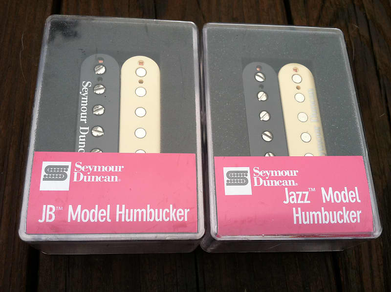 Seymour Duncan JB Jazz Hot Rodded Pickup Set Humbucker SH-4 SH-2n Reverse  Zebra | Reverb