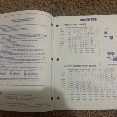 Gretsch Drums 1984 Fold Out Poster And Retail Price List image 3