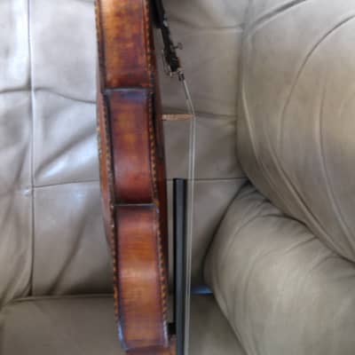 Vintage Violin with Beautiful Inlays, 4/4 c1880 image 9