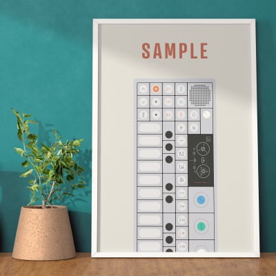 Sample Synthesizer Print - OP-1 Synth, Music Producer Poster, Keyboard Art, Music Studio, A3 Size image 3