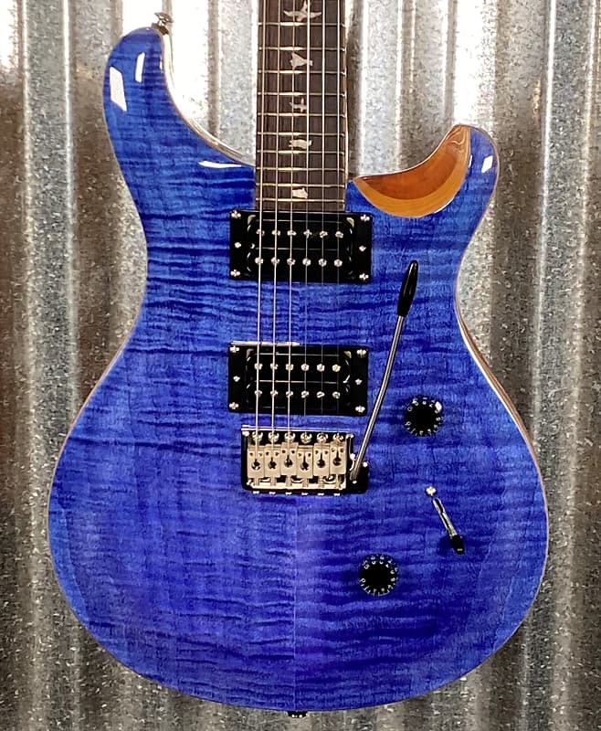 PRS Paul Reed Smith SE Custom 24 Faded Blue Guitar & Bag | Reverb