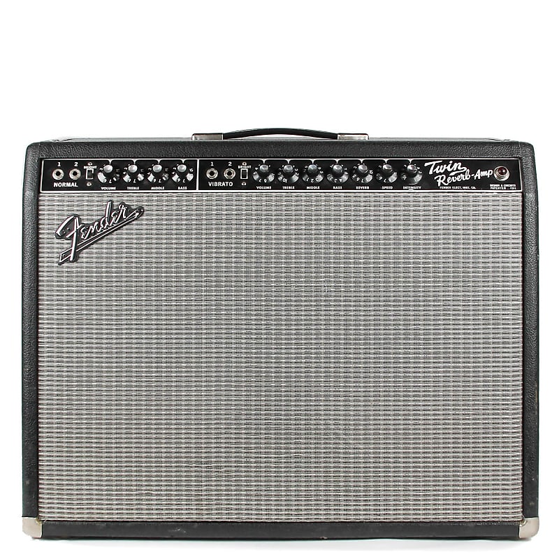 Fender Black Panel Twin Reverb 2-Channel 85-Watt 2x12" Guitar Combo 1963 - 1967 image 1