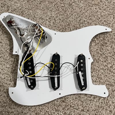 Squier Classic Vibe '50s Stratocaster with Loaded Texas Specials Pickguard and upgraded bridge & Electronics -  White Blonde image 10