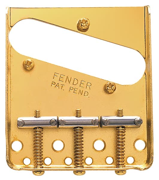 Genuine Fender 3-Saddle American Vintage Telecaster Bridge Gold 0990806200 NEW image 1