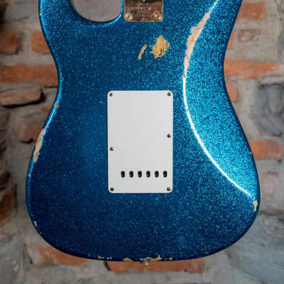 Fender Custom Shop Limited Edition 20th Anniversary Relic Stratocaster Blue Sparkle RARE 2015 VIDEO! (cod.826UG) image 6