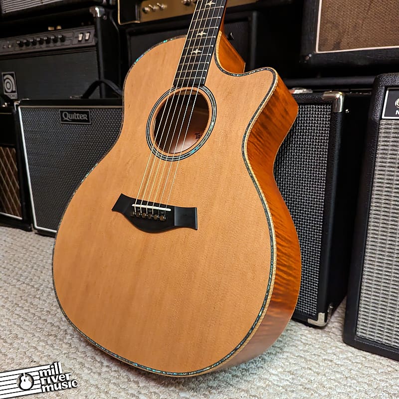 Taylor C14ce Custom Grand Auditorium Western Red Cedar / Maple Acoustic Electric Guitar DEMO w/HSC - B3041